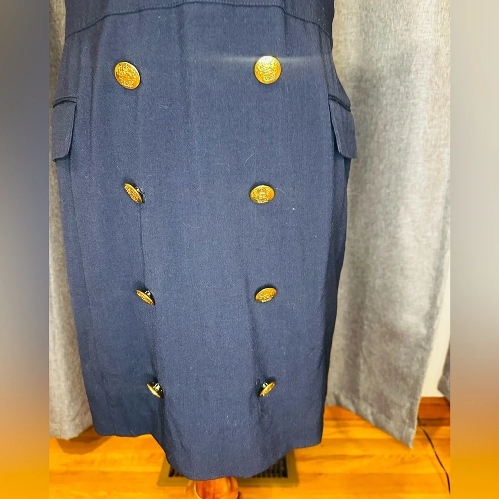Venus Navy Blue Sleeveless Blazer Dress Women’s Size 8 – Midi Dress